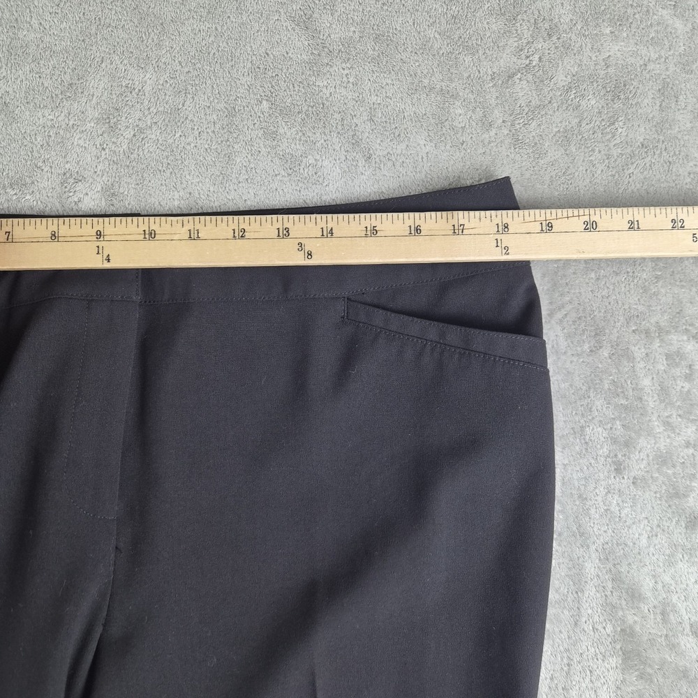 Tahari Arthur S Levine Pants Wonens 14 Black Stretch Straight Leg Dressy Trouser - Picture 3 of 13